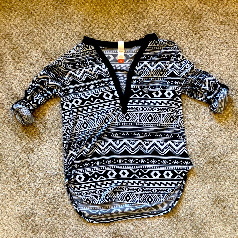 Aztec print blouse